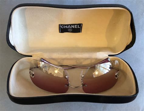 vintage rimless blue chanel sunglasses|CHANEL Rimless Sunglasses for Women .